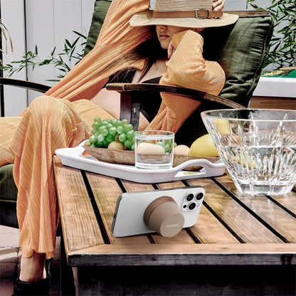 MOMAX 1-Vibe Go: Magnetic Wireless Speaker & Phone Stand with IPX6 Waterproof Protection